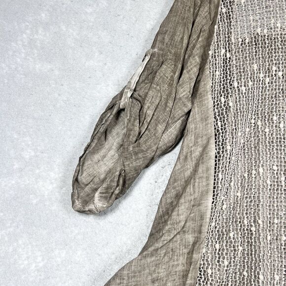 Seduzione Blouse Tunic Size One Size Brown Italy to Wear Layered 3/4 Sleeve - Picture 5 of 11